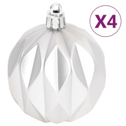 vidaXL Set Addobbi di Natale 70 pz Argento e Bianco