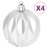 vidaXL Set Addobbi di Natale 70 pz Argento e Bianco