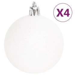 vidaXL Set Addobbi di Natale 70 pz Argento e Bianco