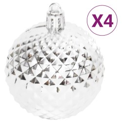 vidaXL Set Addobbi di Natale 70 pz Argento e Bianco