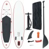 vidaXL Set Tavola Gonfiabile da SUP Rosso e Bianco