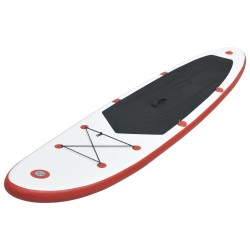 vidaXL Set Tavola Gonfiabile da SUP Rosso e Bianco