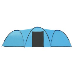 vidaXL Tenda Igloo da Campeggio 650x240x190 cm per 8 Persone Blu