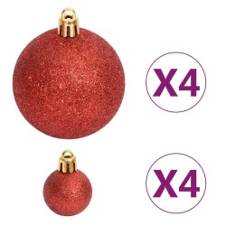 vidaXL Set Addobbi di Natale 108 pz Oro e Rosso