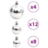 vidaXL Palline di Natale 100 pz Blu e Argento 3 / 4 / 6 cm