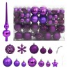 vidaXL Set Palline di Natale 111 pz Viola in Polistirene