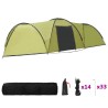 vidaXL Tenda Igloo da Campeggio 650x240x190 cm per 8 Persone Verde