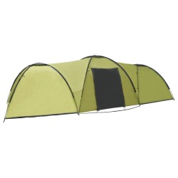 vidaXL Tenda Igloo da Campeggio 650x240x190 cm per 8 Persone Verde