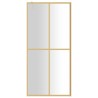 vidaXL Parete per Doccia Walk-in Vetro Trasparente ESG 90x195 cm Oro