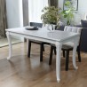    Tavolo da Pranzo 116x66x76 cm Bianco Lucido