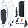 vidaXL Set Tavola da SUP e Surf Gonfiabile Blu e Bianco