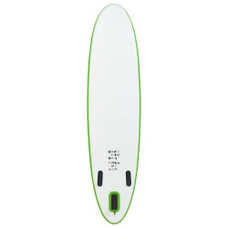 vidaXL Set Tavola Gonfiabile da SUP Verde e Bianco