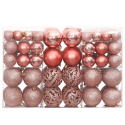 vidaXL Palline di Natale 100 pz Rosa e Rosato 3 / 4 / 6 cm