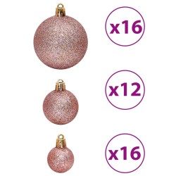 vidaXL Palline di Natale 100 pz Rosa e Rosato 3 / 4 / 6 cm