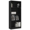    Libreria a 4 Ripiani Nera 60x24x142 cm in Truciolato