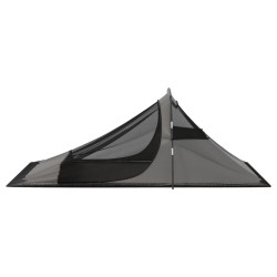 Tenda da Campeggio 317x240x100 cm Arancione e Grigio