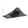 Tenda da Campeggio 317x240x100 cm Arancione e Grigio