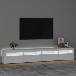 vidaXL Mobile Porta TV con Luci LED Bianco 240x35x40 cm