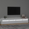 vidaXL Mobile Porta TV con Luci LED Bianco 240x35x40 cm