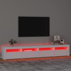 vidaXL Mobile Porta TV con Luci LED Bianco 240x35x40 cm