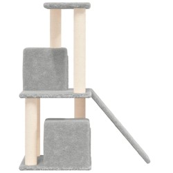    Albero per Gatti con Tiragraffi in Sisal Grigio Chiaro 82 cm