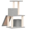    Albero per Gatti con Tiragraffi in Sisal Grigio Chiaro 82 cm