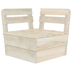    Divano Angolare Modulare su Pallet in Legno di Abete Impregnato