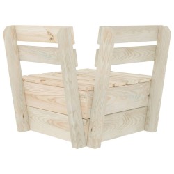    Divano Angolare Modulare su Pallet in Legno di Abete Impregnato