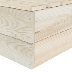    Divano Angolare Modulare su Pallet in Legno di Abete Impregnato