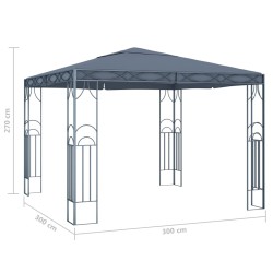    Gazebo 300x300 cm Antracite