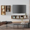    Set Mobili Porta TV 4 pz Rovere Marrone in Legno Ingegnerizzato