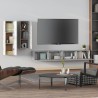 Set di Mobili Porta TV 4 pz Grigio Cemento in Legno Ingegnerizzato