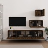 Set Mobili Porta TV 4 pz Rovere Marrone in Legno Ingegnerizzato