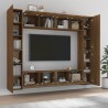 vidaXL Set Mobili Porta TV 8pz Rovere Marrone in Legno Ingegnerizzato