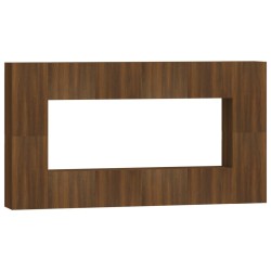 vidaXL Set Mobili Porta TV 8pz Rovere Marrone in Legno Ingegnerizzato