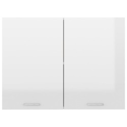 vidaXL Armadio Sospeso Bianco Lucido 80x31x60 cm in Truciolato