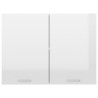 vidaXL Armadio Sospeso Bianco Lucido 80x31x60 cm in Truciolato