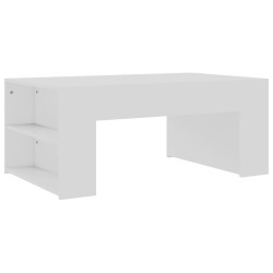 Tavolino da Salotto Bianco 100x60x42 cm in Legno Ingegnerizzato