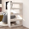 vidaXL Libreria/Divisorio Bianco 80x35x135 cm Legno Massello di Pino