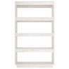 vidaXL Libreria/Divisorio Bianco 80x35x135 cm Legno Massello di Pino