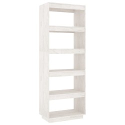 vidaXL Libreria/Divisorio Bianco 60x35x167cm in Legno Massello di Pino