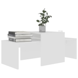 vidaXL Tavolino da Salotto Bianco 100x48x40 cm in Legno Ingegnerizzato