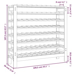 vidaXL Portavini 109,5x30x107,5 cm in Legno Massello di Pino