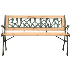 vidaXL Panchina da Giardino 122 cm in Ghisa e Legno Massello di Abete