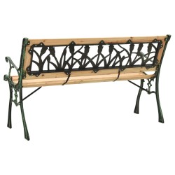 vidaXL Panchina da Giardino 122 cm in Ghisa e Legno Massello di Abete