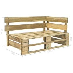 vidaXL Panca da Giardino Angolare con Pallet in Legno