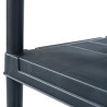 vidaXL Scaffale Nero 125 kg 60x30x180 cm in Plastica