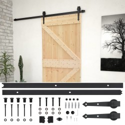 vidaXL Porta Scorrevole con Set Hardware 80x210 cm in Legno di Pino