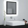 vidaXL Specchio da Bagno a LED Nero 40x8,5x37 cm in Acrilico