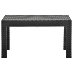 vidaXL Tavolo da Giardino Antracite 58x58x41 cm in Rattan PP